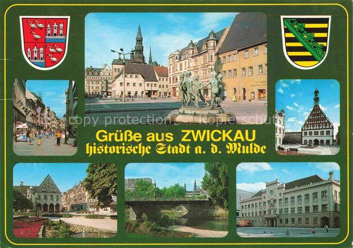 ZWICKAU  Sachsen Teilansichten Zentrum Historische Stadt an der Mulde