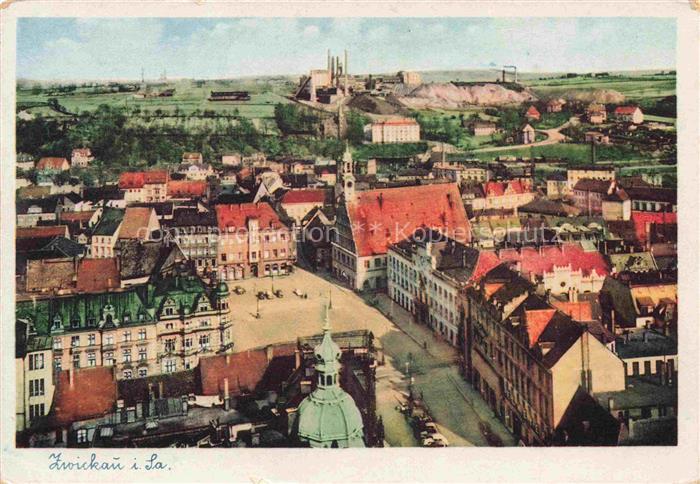 ZWICKAU  Sachsen Stadtpanorama Blick vom Dom