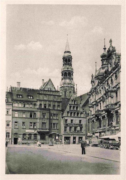 ZWICKAU  Sachsen Blick auf den Dom vom Hauptmarkt
