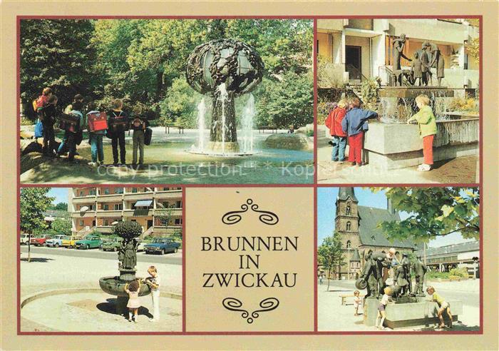 ZWICKAU  Sachsen Brunnen der Stadt