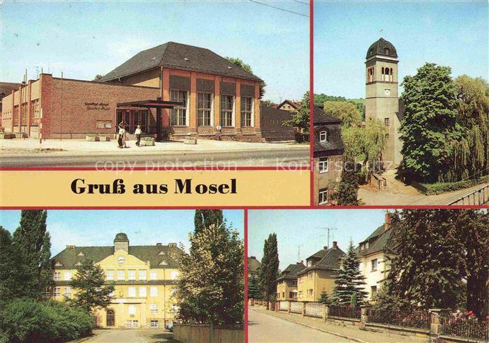 Mosel ZWICKAU Sachsen Gasthof Mosel Kirche Oberschule Platz der Befreiung