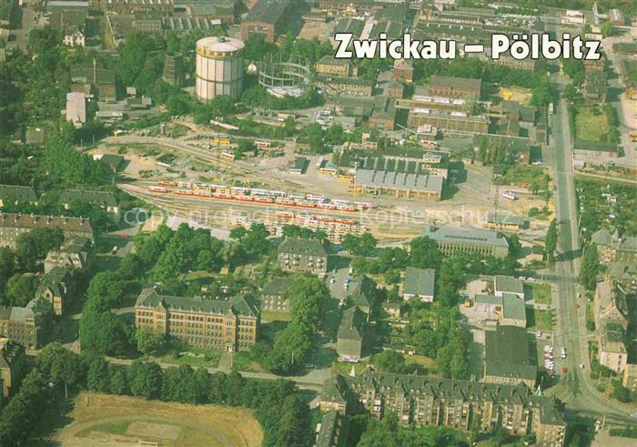 Poelbitz Zwickau Sachsen Dittesschule Strassenbahndepot der Verkehrsbetriebe Sch