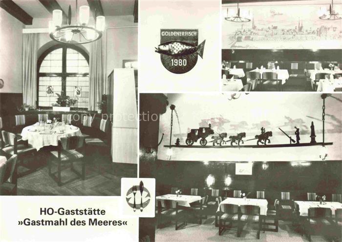 ZWICKAU Sachsen HO-Gaststaette Gastmahl des Meeres Restaurant am Marienplatz