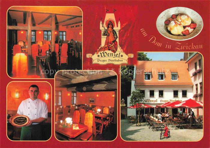 ZWICKAU Sachsen Wenzel Prager Bierstuben Gastuben Terrasse