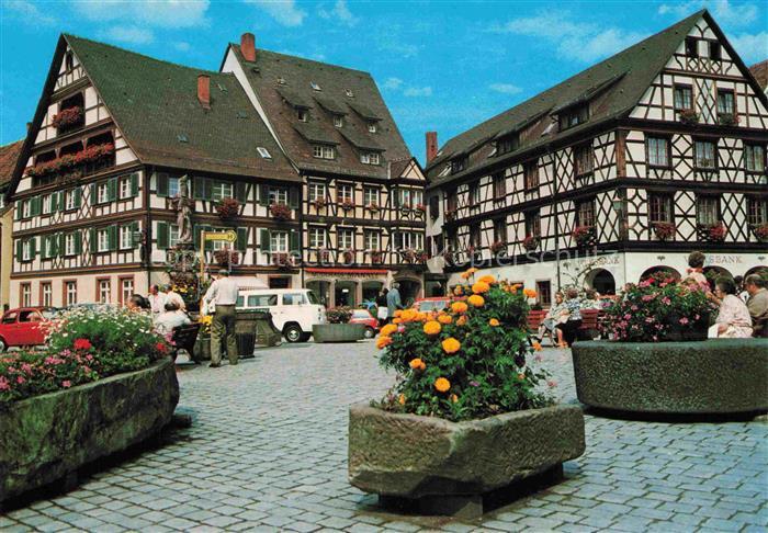 Gengenbach Schwarzwald BW Marktplatz Fachwerkhaeuser Altstadt