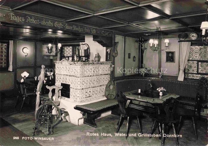 Dornbirn Vorarlberg AT Rotes Haus Wein- und Grillstuben Gastraum Kamin
