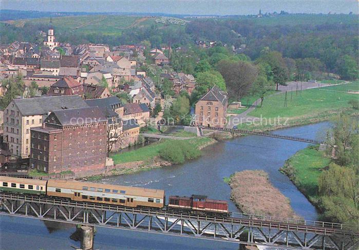 Rochlitz Sachsen Stadtpanorama Eisenbahnbruecke Historie Werbekarte