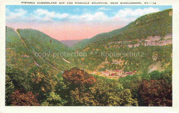 Middlesboro Kentucky USA Historic Cumberland Gap and Pinnacle Mountain