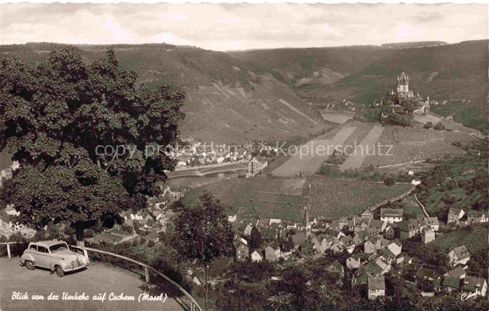 Cochem Kochem Mosel Panorama Blick von der Umkehr Reichsburg