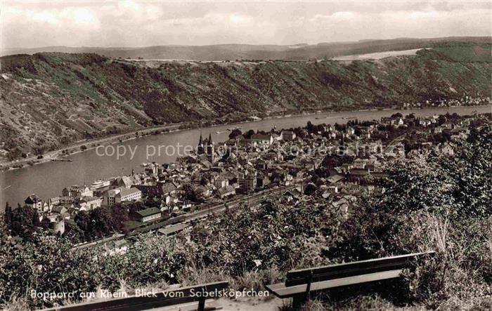 Boppard Rhein Rheinland-Pfalz Panorama Blick vom Sabelskoepfchen