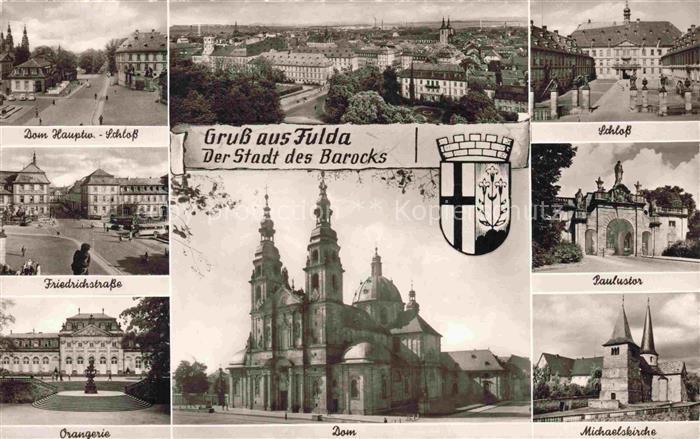 FULDA Hessen Stadtpanorama Dom Schloss Friedrichstrasse Paulustor Orangerie Mich