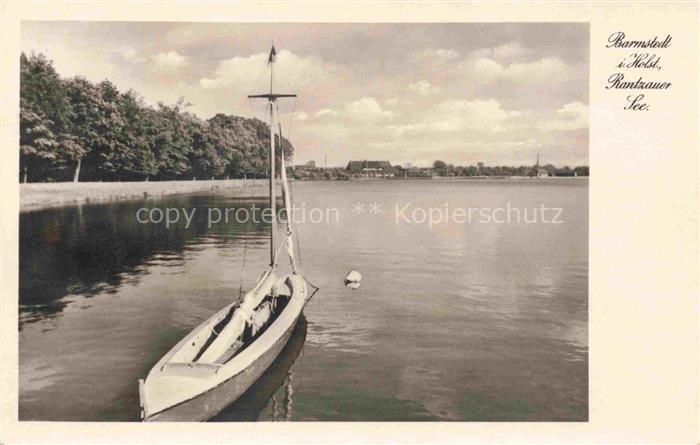 Barmstedt Partie am Rantzauer See Segelboot