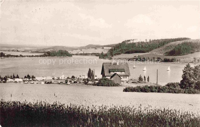Oelsnitz Vogtland Sachsen Talsperre Pirk mit Strandcafé