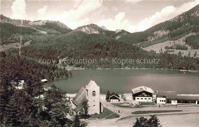 St Bernhard Spitzingsee Panorama Blick gegen Stuempfling und Bodenschneid Bayeri