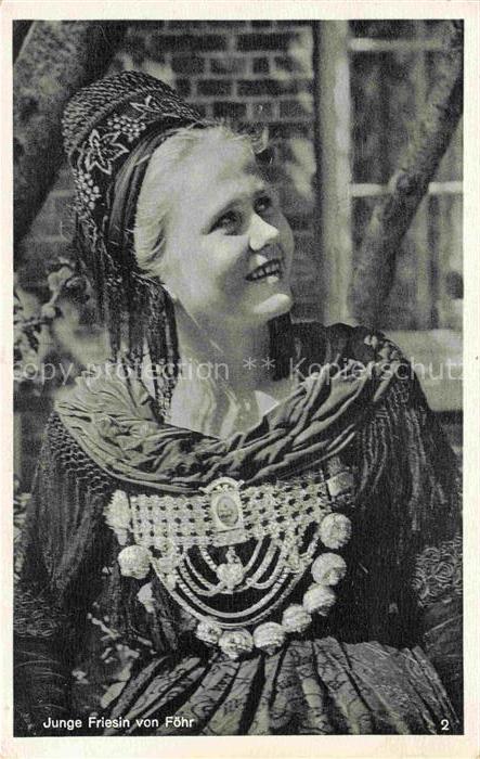 FoeHR Nordseeinsel Schleswig-Holstein Junge Friesin Trachten