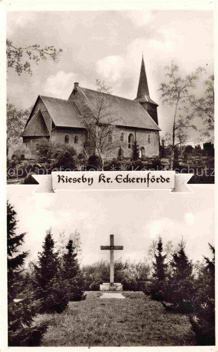 Rieseby Rendsburg-Eckernfoerde Schleswig-Holstein Kirche Grab Kreuz
