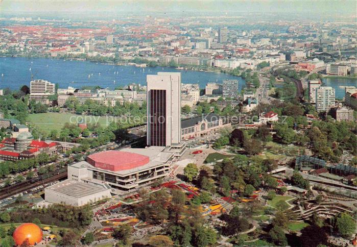 HAMBURG  CITY Blick vom Fernsehturm Congress Centrum Alster