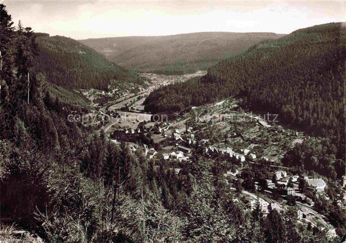 WILDBAD  Bad Schwarzwald BW Panorama Blick vom Sommerberg