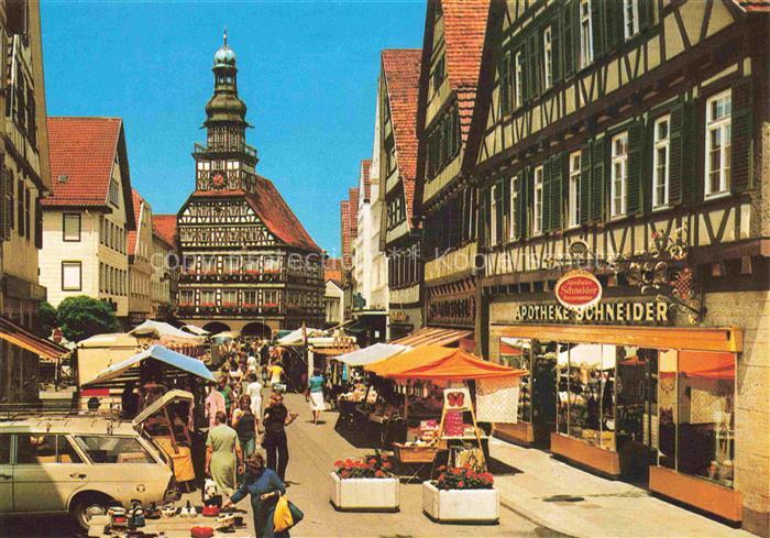 Kirchheim  Teck Esslingen BW Stadtzentrum Markt Altstadt Fachwerkhaeuser