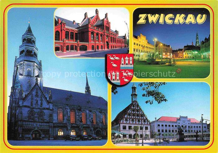ZWICKAU  Sachsen Dom Johannisbad Hauptmarkt Gewandhaus Rathaus