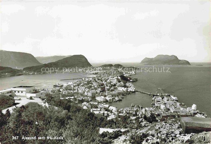 Alesund Norge sett fra Aksla