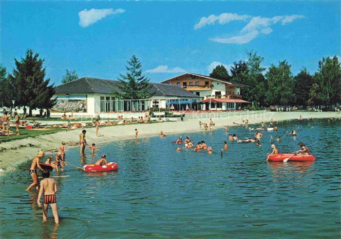 Waging See Traunstein Bayern Strandkurhaus Badestrand