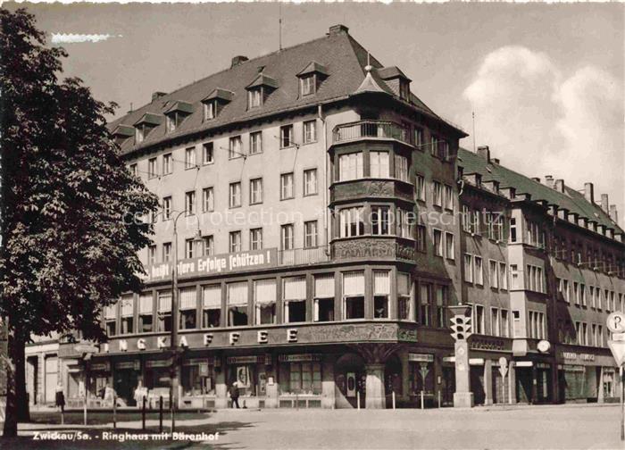 ZWICKAU  Sachsen Ringhaus mit Baerenhof Ringkaffee