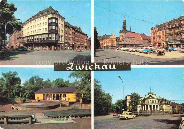 ZWICKAU  Sachsen Ringkaffee Markt Freilichtbuehne Milchbar