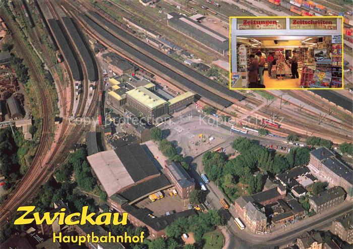 ZWICKAU  Sachsen Hauptbahnhof Luftaufnahme Bahnhofsbuchhandlung