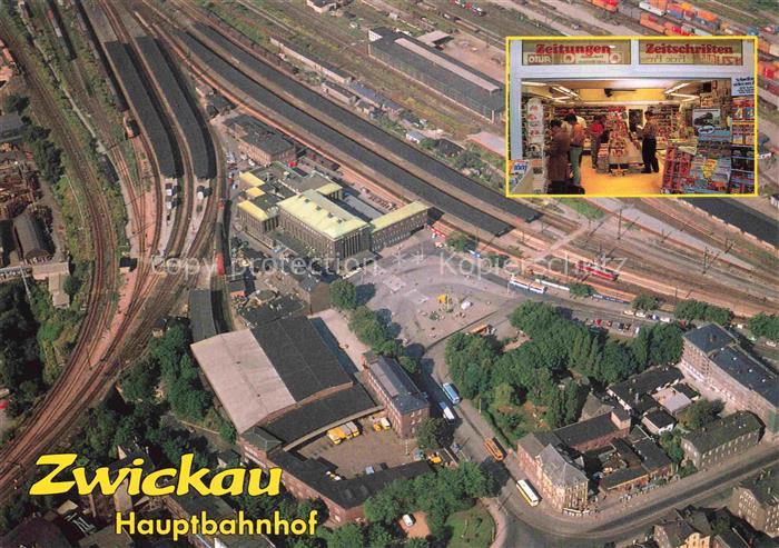 ZWICKAU  Sachsen Hauptbahnhof Luftbild Bahnhofsbuchhandlung