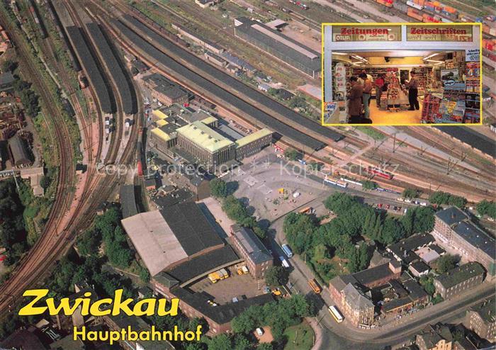 ZWICKAU  Sachsen Hauptbahnhof Luftbild Bahnhofsbuchhandlung