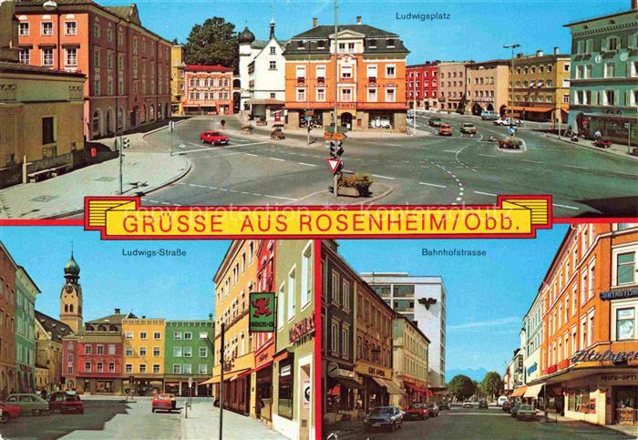ROSENHEIM  Bayern Ludwigsplatz Ludwigsstrasse Bahnhofstrasse