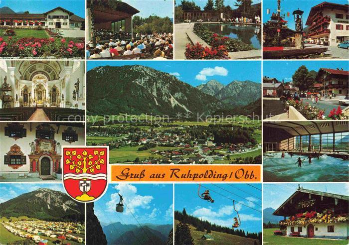 Ruhpolding Bayern Kurhaus Kurkonzert Kurpark Dorfplatz Kirche Rathaus Wellenbad
