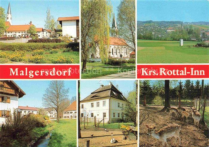 Malgersdorf Rottal-Inn Bayern Ortsansichten Kirche Wildgehege