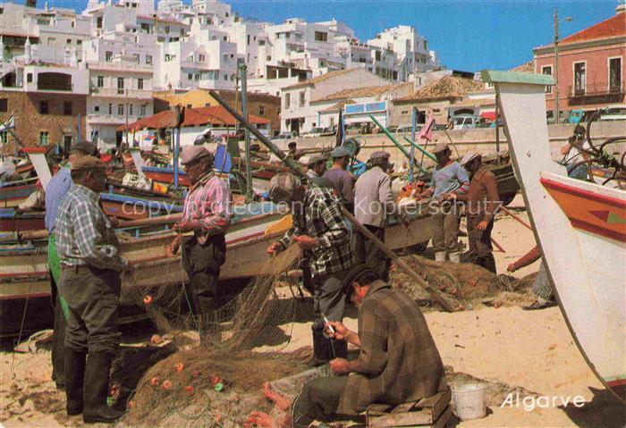 Albufeira Algarve Faro PT Fischer am Hafen