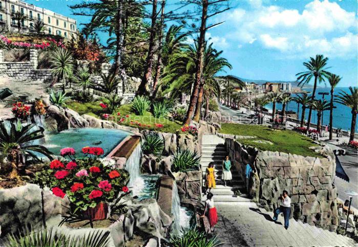 San Remo SANREMO Liguria IT La cascata del parco Marsaglia Wasserfall Park