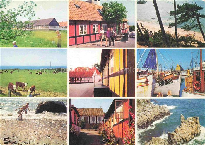 Bornholm DK Ortsmotive Hafen Strand Landwirtschaft