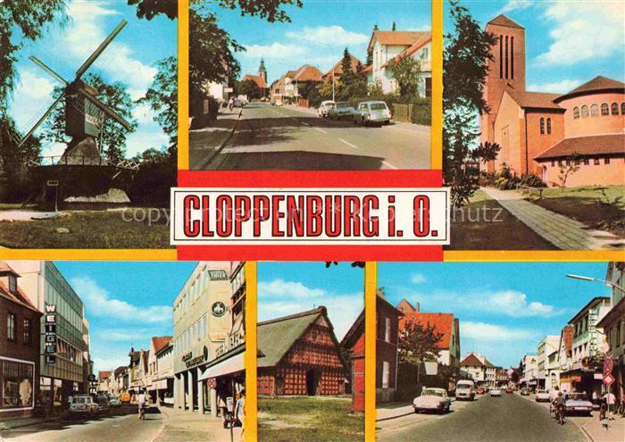 Cloppenburg Teilansichten Stadtzentrum Windmuehle Kirche