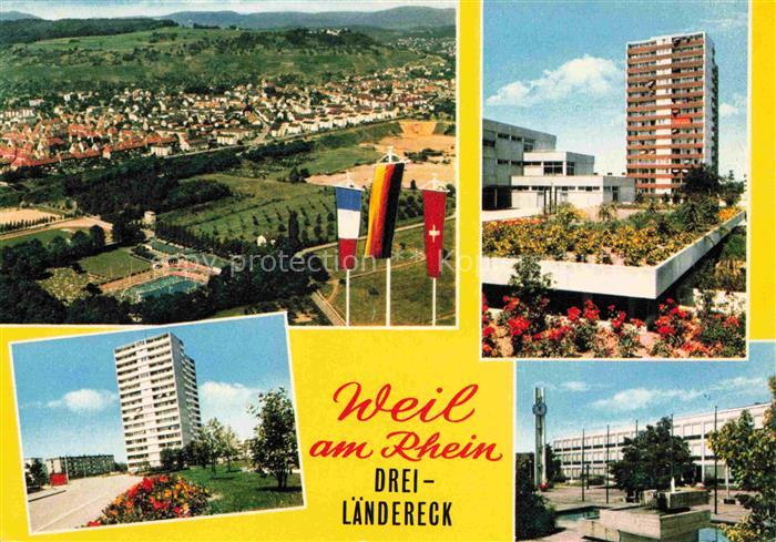 Weil am Rhein Baden BW Luftaufnahme Hochhaus