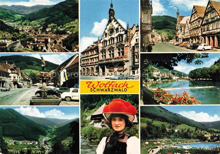 Wolfach Schwarzwald BW Luftaufnahme Motive Ortszentrum Freibad Trachten