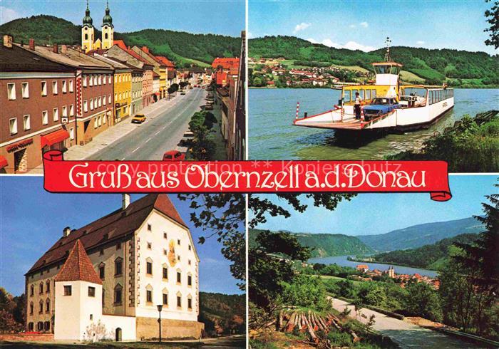 Obernzell Donau Passau Bayern Hauptstrasse Autofaehre Panorama
