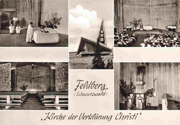 Feldberg 1450m Schwarzwald BW Kirche der Verklaerung Christi Innenansichten