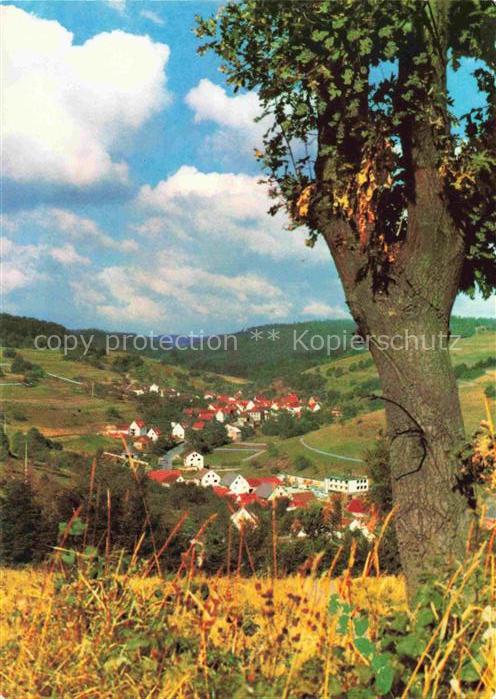 Frammersbach Main-Spessart Bayern Panorama Blick auf Schwartel