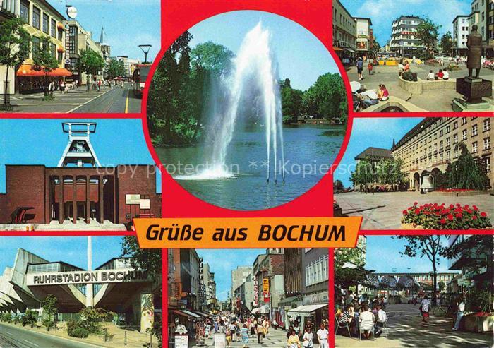 BOCHUM  CITY Motive Stadtzentrum Fontaene Ruhrstadion Bochum Fussgaengerzone