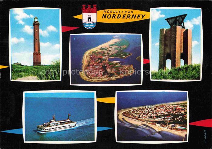 NORDERNEY Nordseebad Niedersachsen Leuchtturm Faehre Luftaufnahmen Kap von 1927