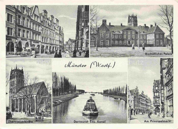 MueNSTER   Westfalen NRW Prinzipalmarkt Bischoefliches Palais ueberwasserkirche