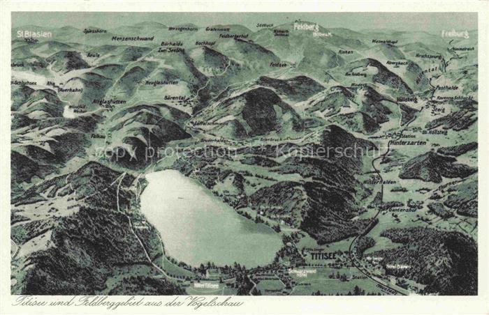TITISEE Schwarzwald BW und Feldberggebiet aus der Vogelschau