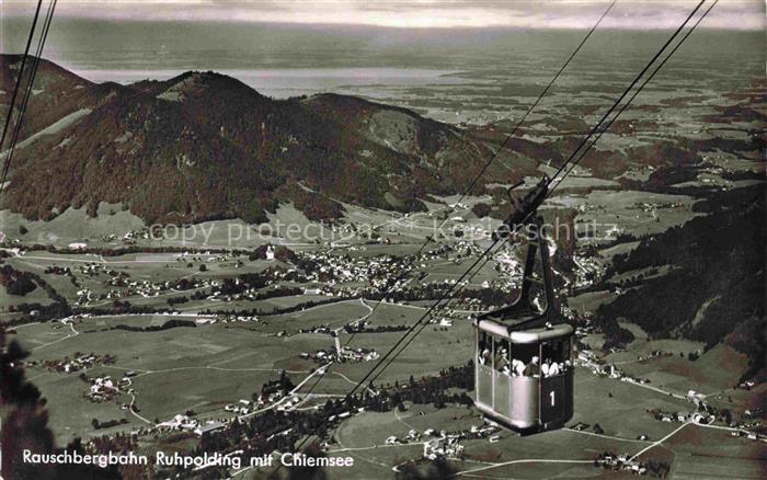 Ruhpolding Bayern Rauschbergbahn mit Blick zum Chiemsee
