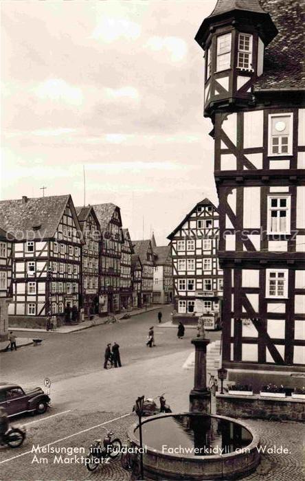 Melsungen Fulda Fachwerkidyll am Walde Marktplatz