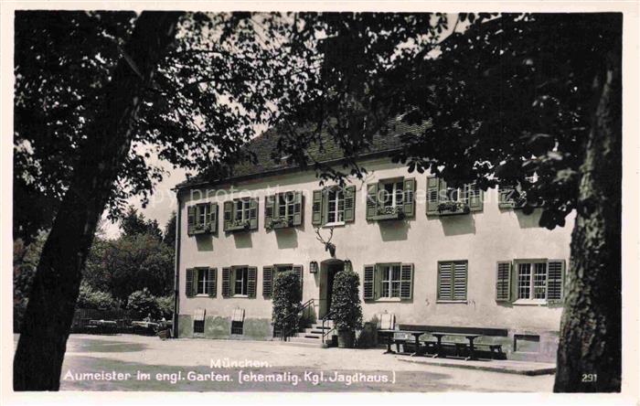 MueNCHEN  Bayern Kaffee Gaststaette Aumeister im englischen Garten ehemaliges ko